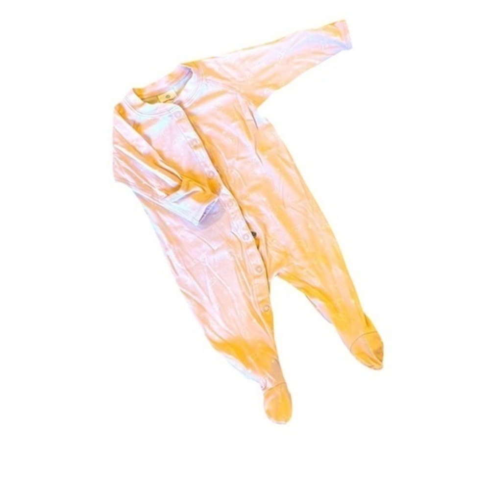 🌟 💫 🌙 Hanna Andersson Pink Moon & Stars Organic Cotton Footed Pajamas 3-6‎ mo